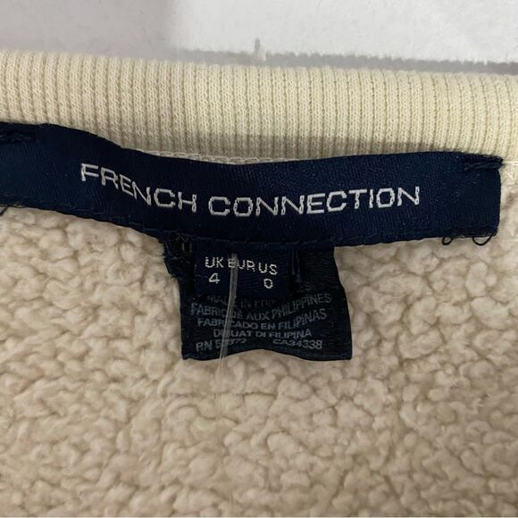 French Connection Women’s Crew Neck Fleece Lined Sweatshirt Tunic Gray size 0 - Picture 4 of 4
